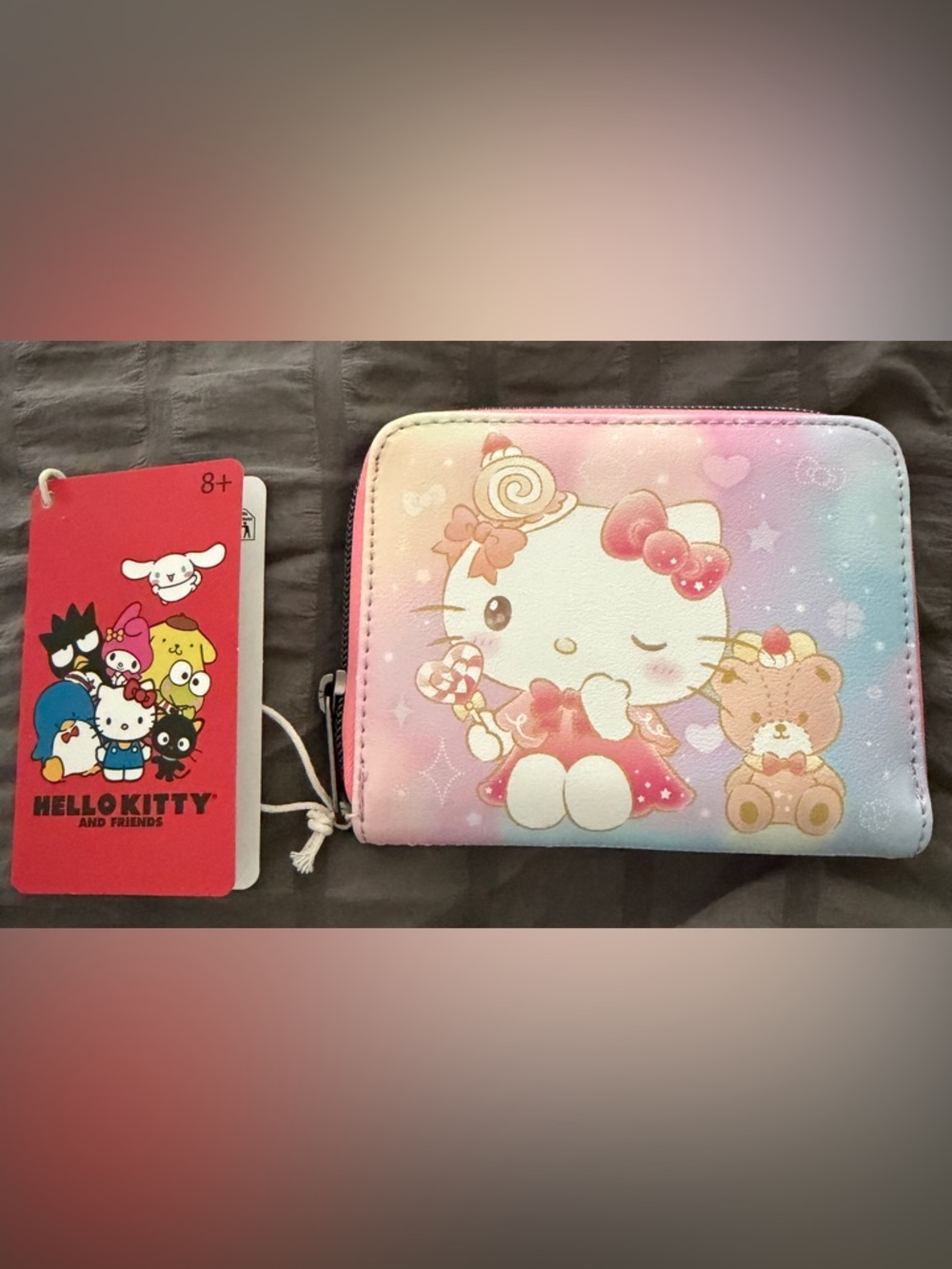 Hello Kitty Pink Pastel Gradient Loungfly Zip Coin Purse